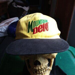 Vintage 90s Mountain Dew Do The Dew Two Tone Snap Hat Cap